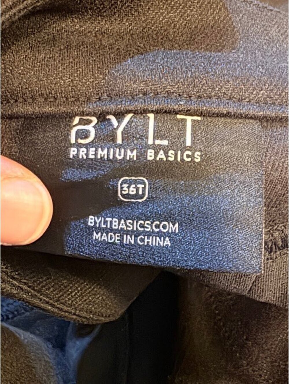BYLT Premium Basics Men's Performance Dress Pants 36T Black Tall Travel Golf